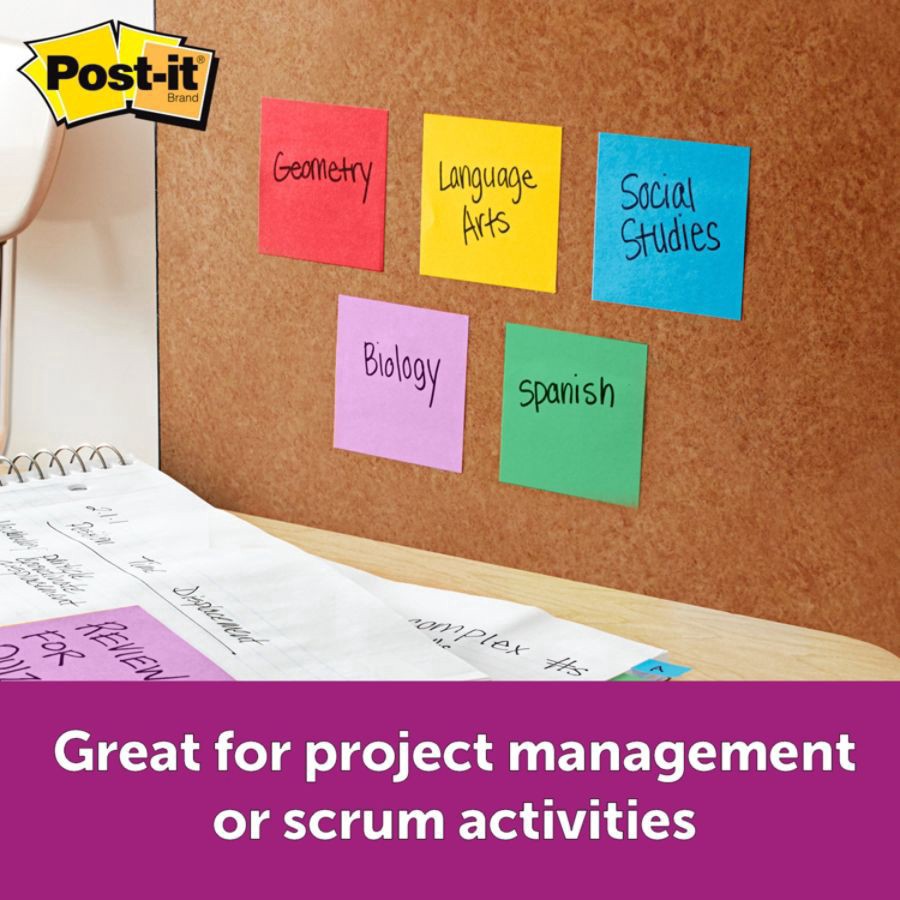 slide 5 of 8, Post-it Super Sticky Notes, Marrakesh, 12 ct; 3 in x 3 in