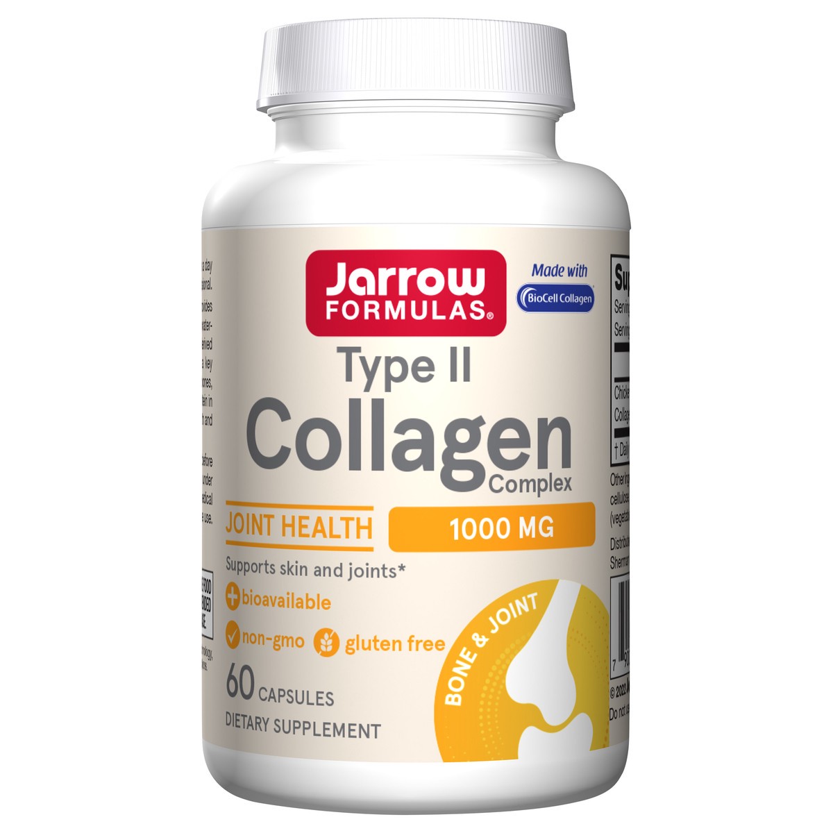 slide 1 of 2, Jarrow Formulas Type II Collagen Complex 500 mg - 60 Capsules - Dietary Supplement Supports Skin & Joints - Derived from Chicken Sternum Cartilage - 30 Servings (PACKAGING MAY VARY), 60 ct