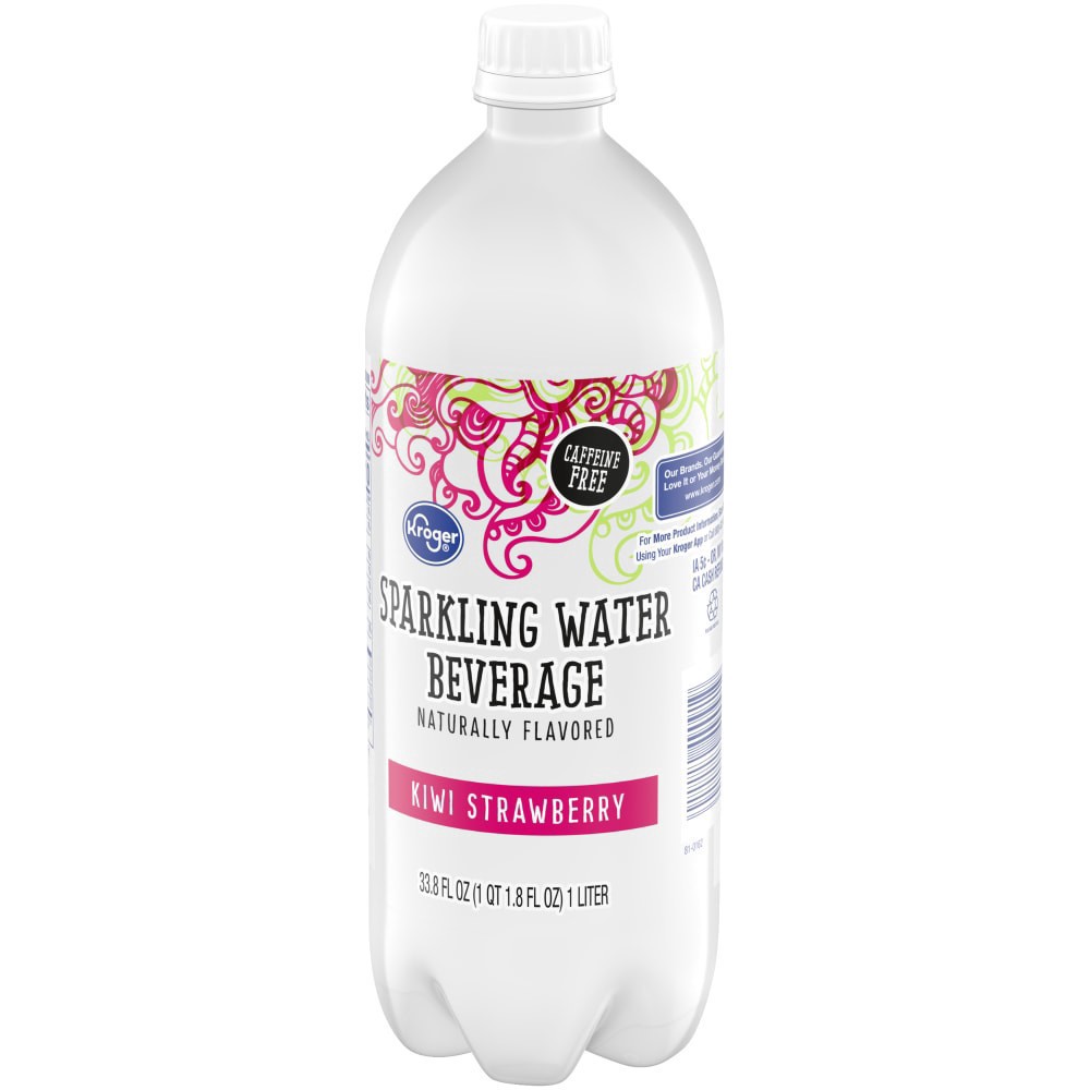 slide 4 of 4, Kroger Kiwi Strawberry Sparkling Water - 1 liter, 1 liter