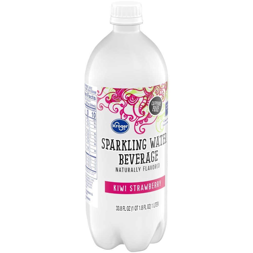slide 3 of 4, Kroger Kiwi Strawberry Sparkling Water - 1 liter, 1 liter