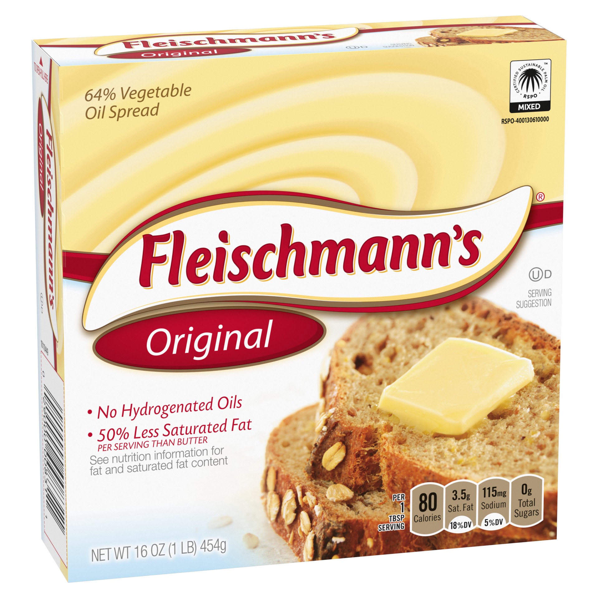 slide 2 of 5, Fleischmann's Fleischmann''s Original Vegetable Oil Spread Sticks, 16 OZ (Pack of 4), 16 oz