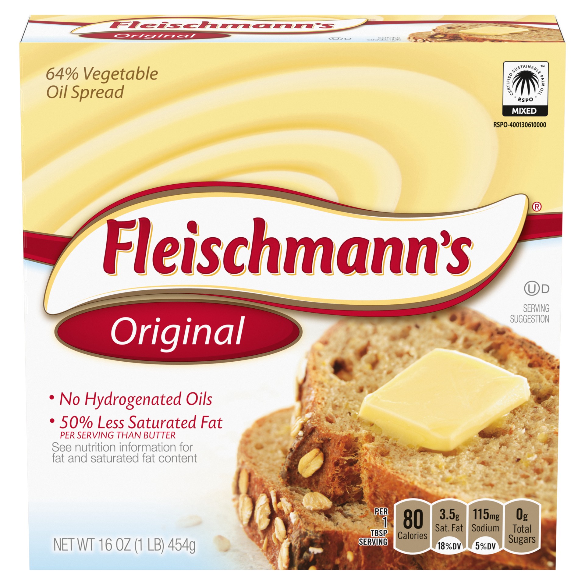 slide 1 of 5, Fleischmann's Fleischmann''s Original Vegetable Oil Spread Sticks, 16 OZ (Pack of 4), 16 oz