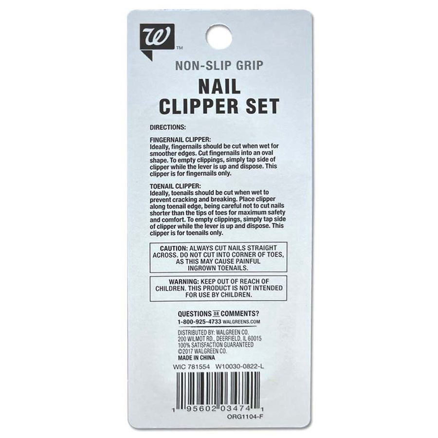 slide 2 of 4, Walgreens Nail Clipper Set, 2 ct