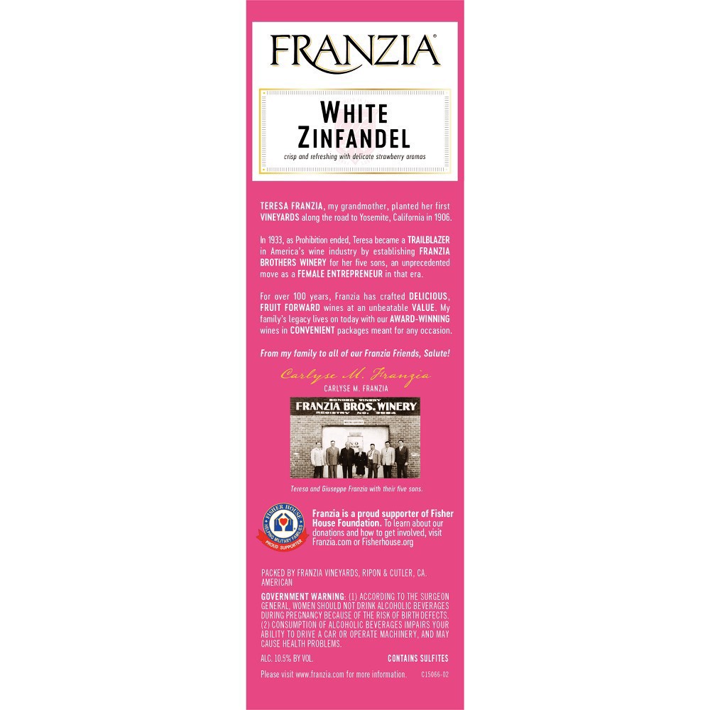 slide 5 of 10, Franzia White Zinfandel Pink Wine, 5 liter box