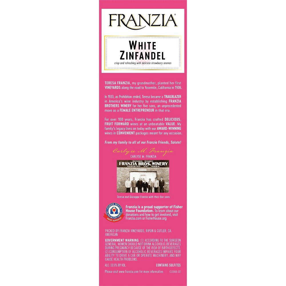 slide 6 of 10, Franzia White Zinfandel Pink Wine, 5 liter box