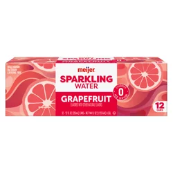 Meijer Sparkling Water Grapefruit - 12 ct; 12 oz