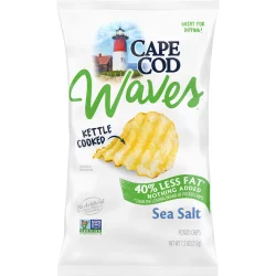 Cape Cod Waves Reduced Fat Sea Salt Chips
