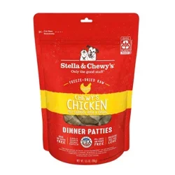 Stella & Chewy's Freeze-Dried Raw Dinner Patties Chicken Recipe Dry Dog Food, 5.5 oz