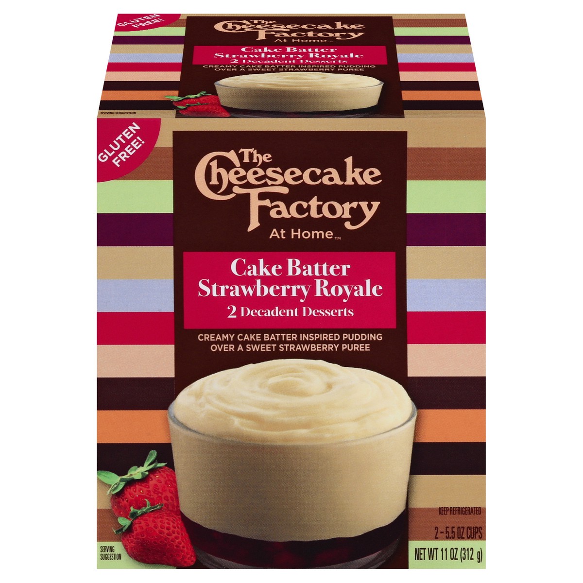 slide 1 of 13, Cheesecake Factory At Home Cake Batter Strawberry Royale Decadent Desserts 2 ea, 2 ct