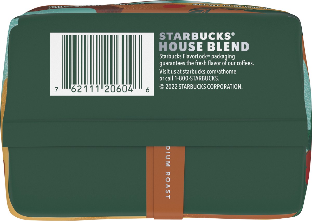 slide 4 of 9, Starbucks Whole Bean Coffee, Medium Roast Coffee, House Blend, 100% Arabica, 1 bag (12 oz), 12 oz