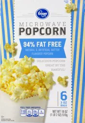 Kroger 94% Fat Free Microwave Popcorn