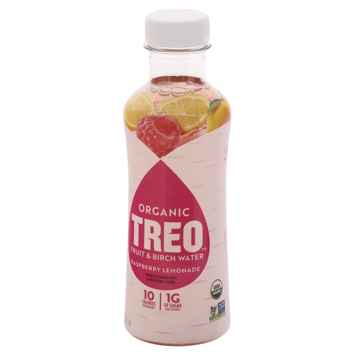 slide 12 of 13, Treo Organic Raspberry Lemonade Fruit & Birch Water 16 oz, 16 oz