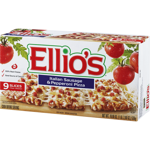 slide 6 of 9, Ellio's Italian Sausage & Pepperoni Pizza, 18.9 oz