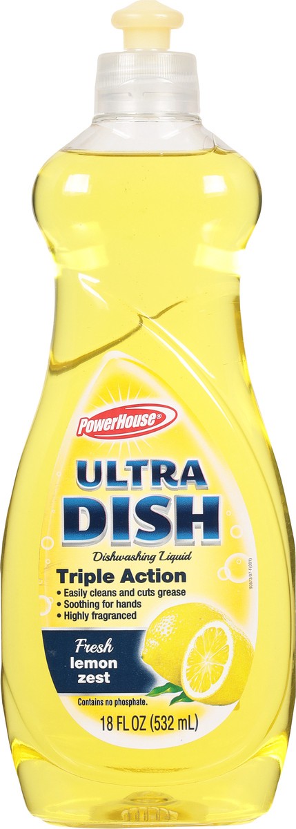 slide 3 of 10, PowerHouse Power House Lemon Utra Dish Detg, 19 oz