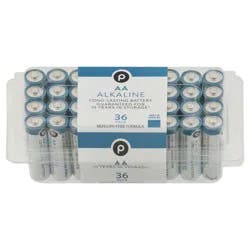 Publix Batteries, Alkaline, AA, 36 Pack