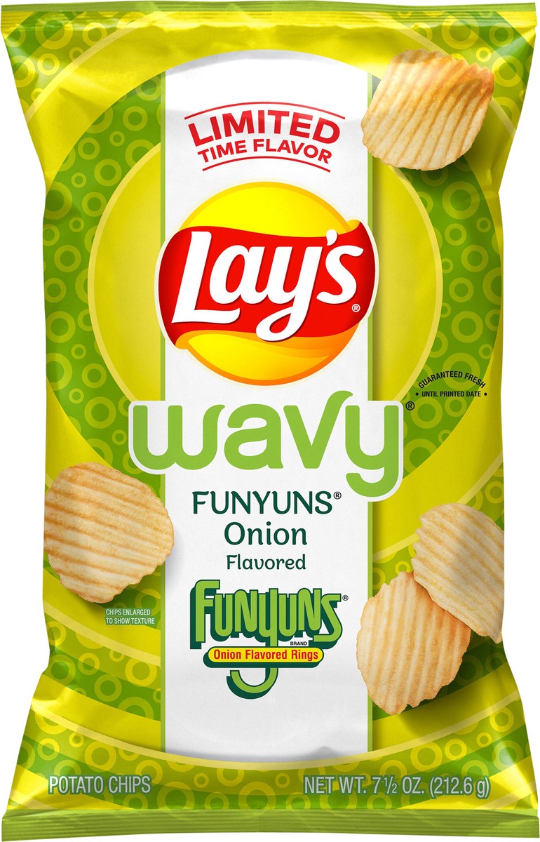 slide 3 of 3, Lay's Wavy Onion Potato Chips, 7.5 oz
