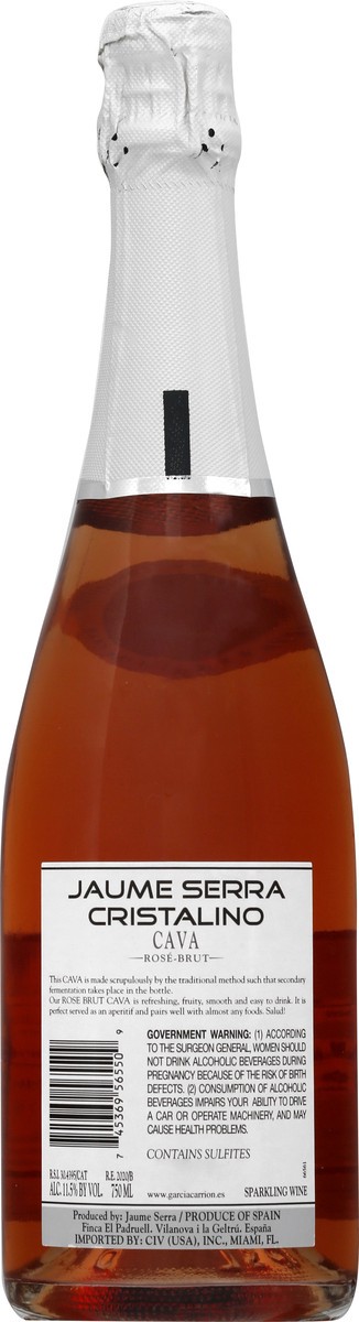 slide 10 of 11, Jaume Serra Cristalino Rose Brut Cava 750 ml, 750 ml