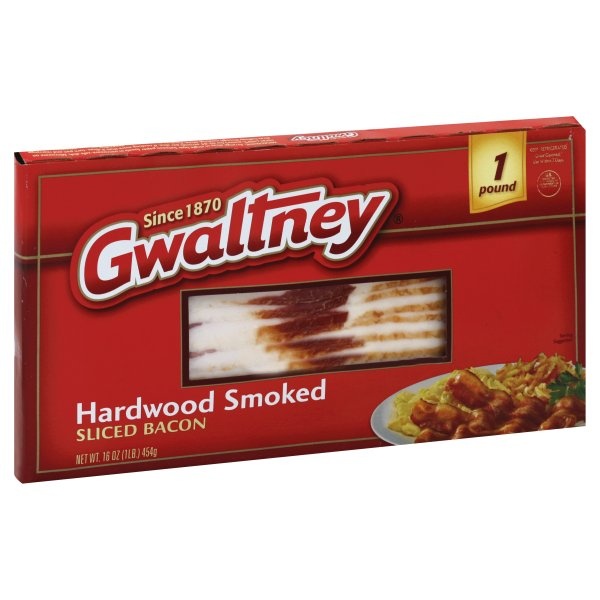 slide 1 of 6, Gwaltney Sliced Bacon Hardwood Smoked, 16 oz