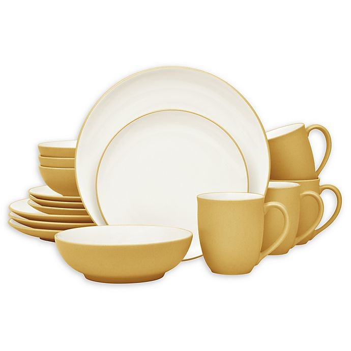 slide 1 of 1, Noritake Colorwave Coupe Dinnerware Set - Mustard, 16 ct