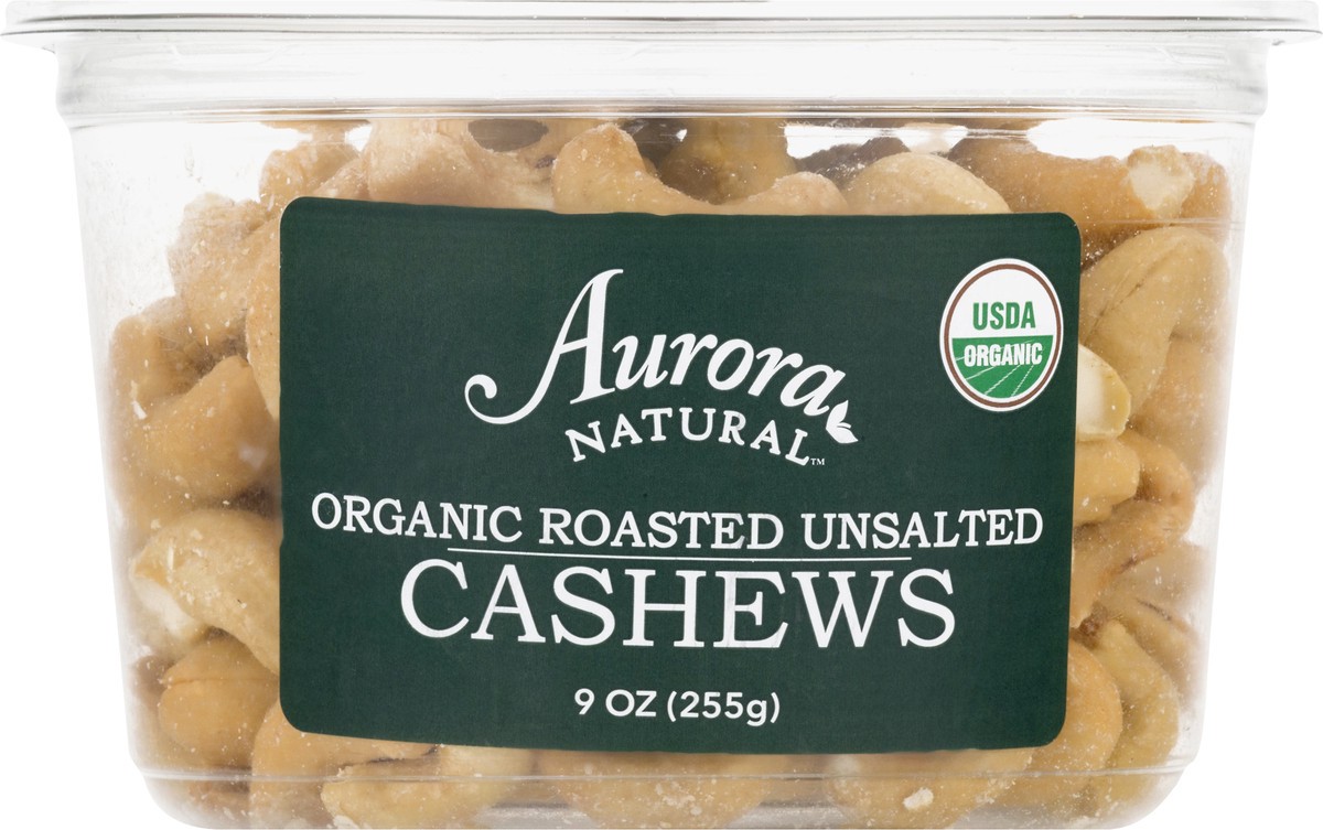 slide 6 of 9, Aurora Natural Natural Organic Roasted Unsalted Cashews 9 oz, 9 oz