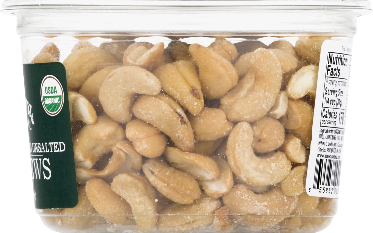 slide 8 of 9, Aurora Natural Natural Organic Roasted Unsalted Cashews 9 oz, 9 oz