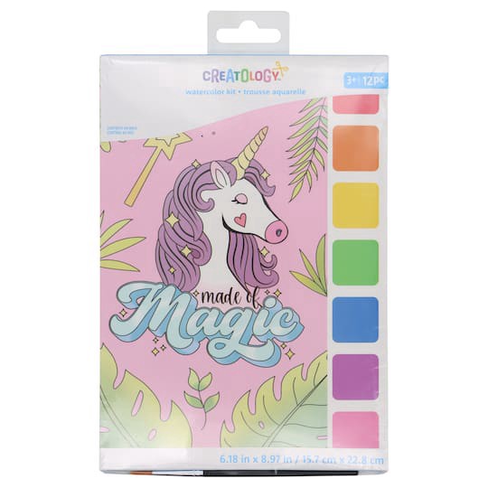 slide 1 of 4, Unicorn Watercolor Kit By Creatology, 6.18 in x 8.97 in