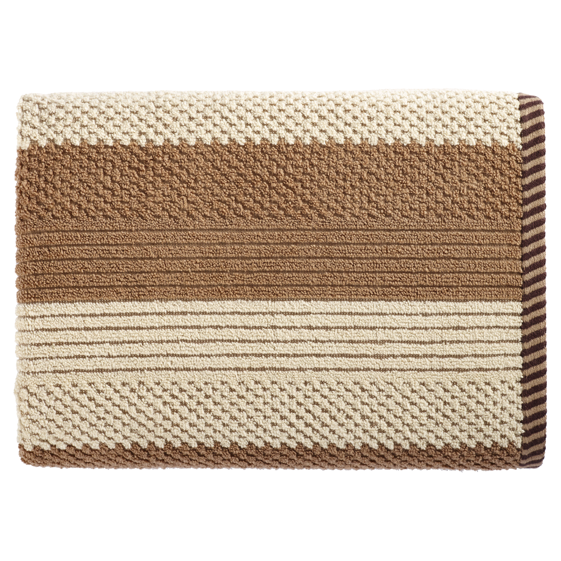 slide 1 of 1, Eco Dry Stripe II Bath Towel, Coffee/Sand, 1 ct