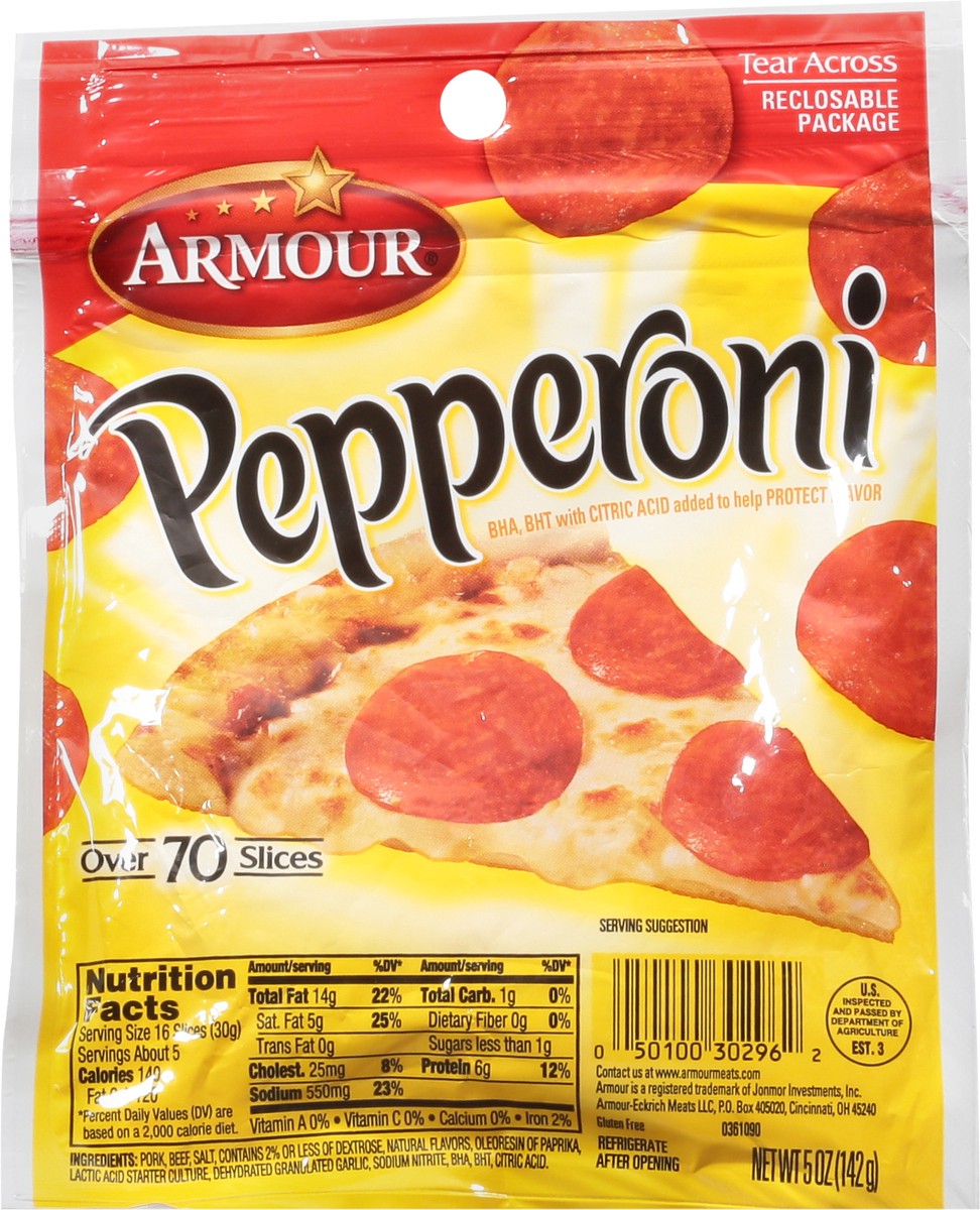 slide 4 of 9, Armour Pepperoni, 5 oz