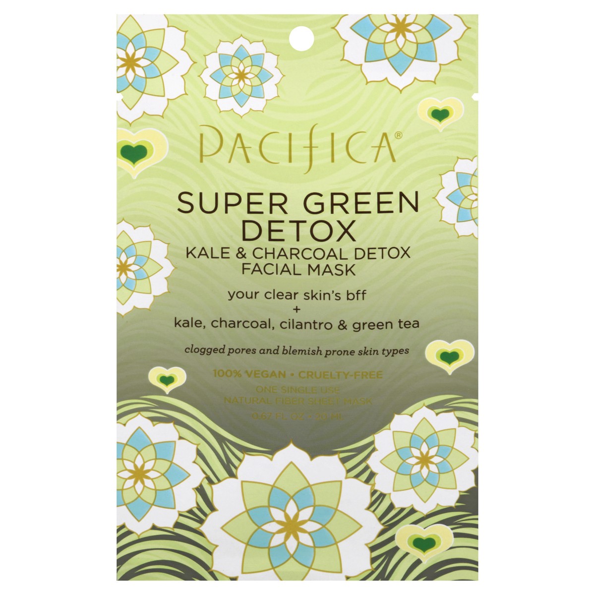 slide 1 of 2, Pacifica Kale & Charcoal Detox Super Green Detox Facial Mask 0.67 oz, 0.67 oz