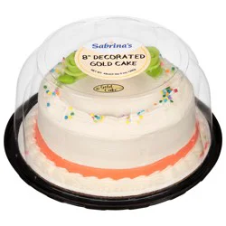 Sabrina's 8 Inch Decorated Gold & Chocolate Cake