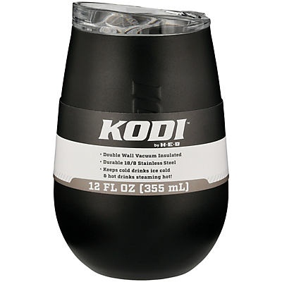 slide 1 of 1, Kodi Black Stemless Wine Tumbler, 12 oz