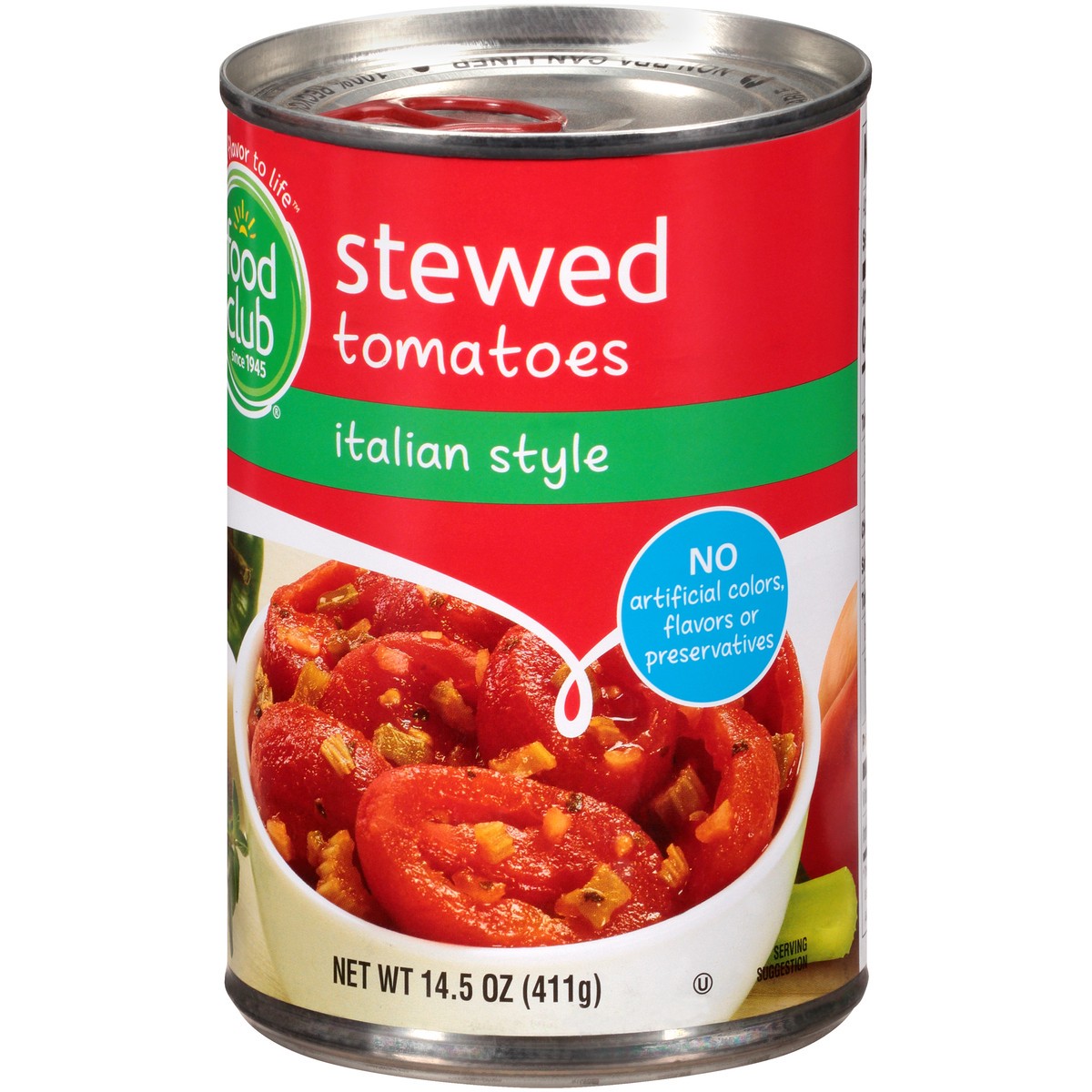 slide 3 of 10, Food Club Italian Stewed Tomatoes, 14.5 oz