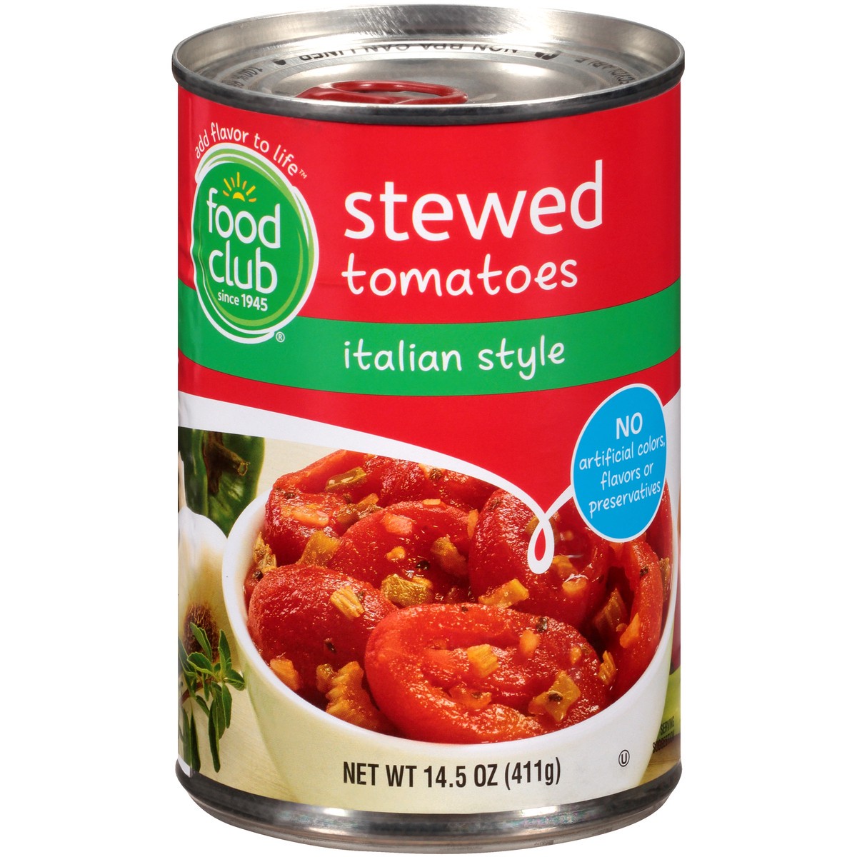 slide 1 of 10, Food Club Italian Stewed Tomatoes, 14.5 oz