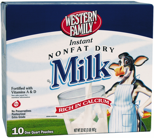 slide 1 of 1, Western Family Instant Milk, 10 ct