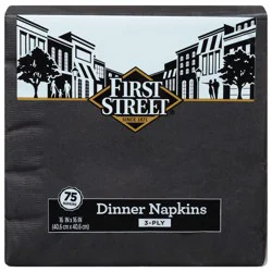 First Street Fs/Artstyle Black Velvet 3 Ply 15X15 Napkin