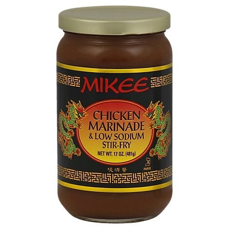 slide 1 of 1, MIKEE Chicken Marinade & Low Sodium Stir Fry, 15.5 oz