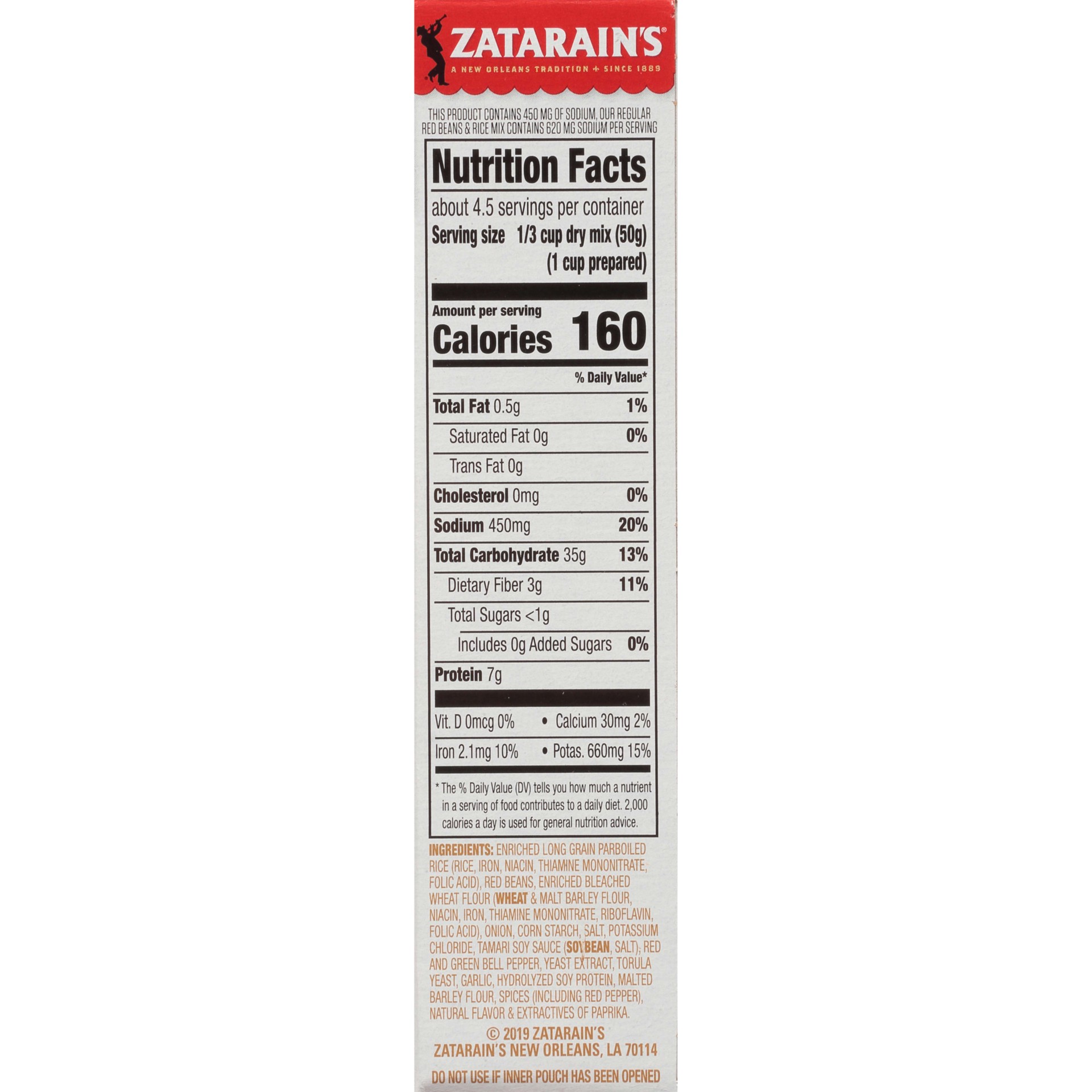 slide 2 of 5, Zatarain's Red Beans & Rice - Reduced Sodium, 8 oz