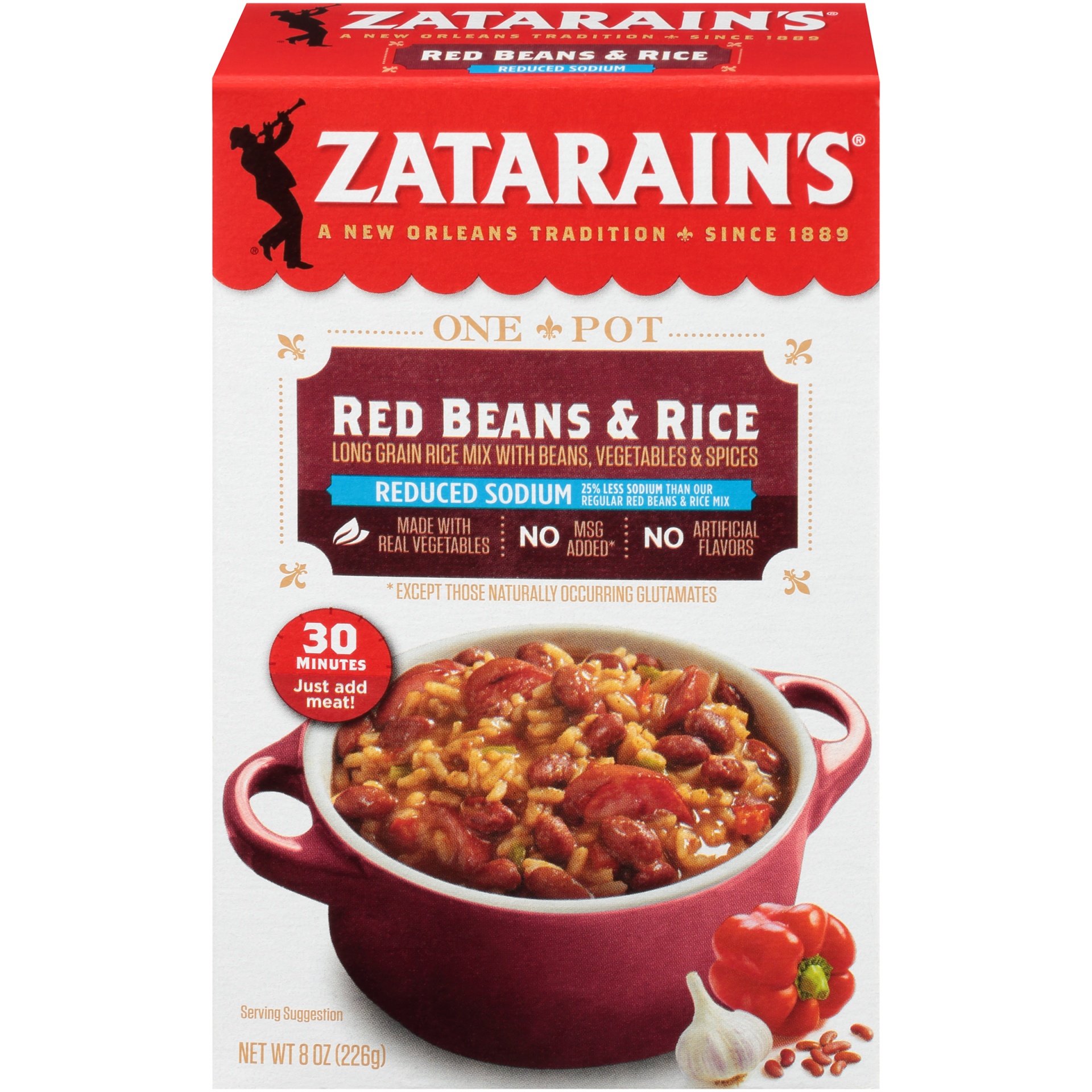 Zatarain's Reduced Sodium Red Beans & Rice Mix 8 oz | Shipt