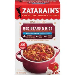 Zatarain's Reduced Sodium Red Beans & Rice Mix, 8.0 oz