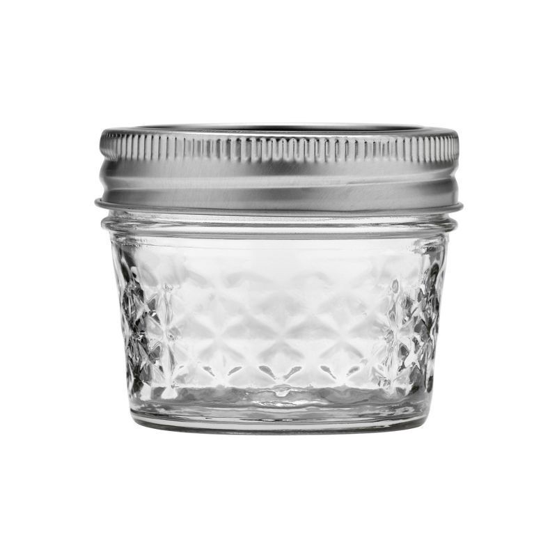 slide 1 of 3, Ball 12ct 4oz Quilted Crystal Jelly Jar with Lid and Band - Regular Mouth, 12 ct; 4 oz