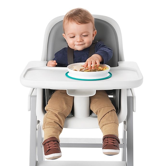 slide 4 of 8, OXO Tot Stick & Stay Plate - Teal, 1 ct
