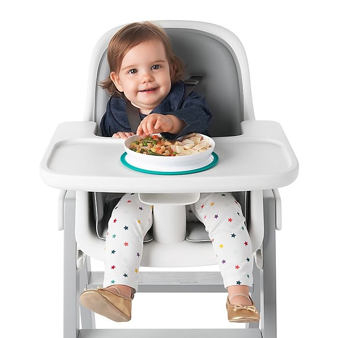 slide 5 of 8, OXO Tot Stick & Stay Plate - Teal, 1 ct