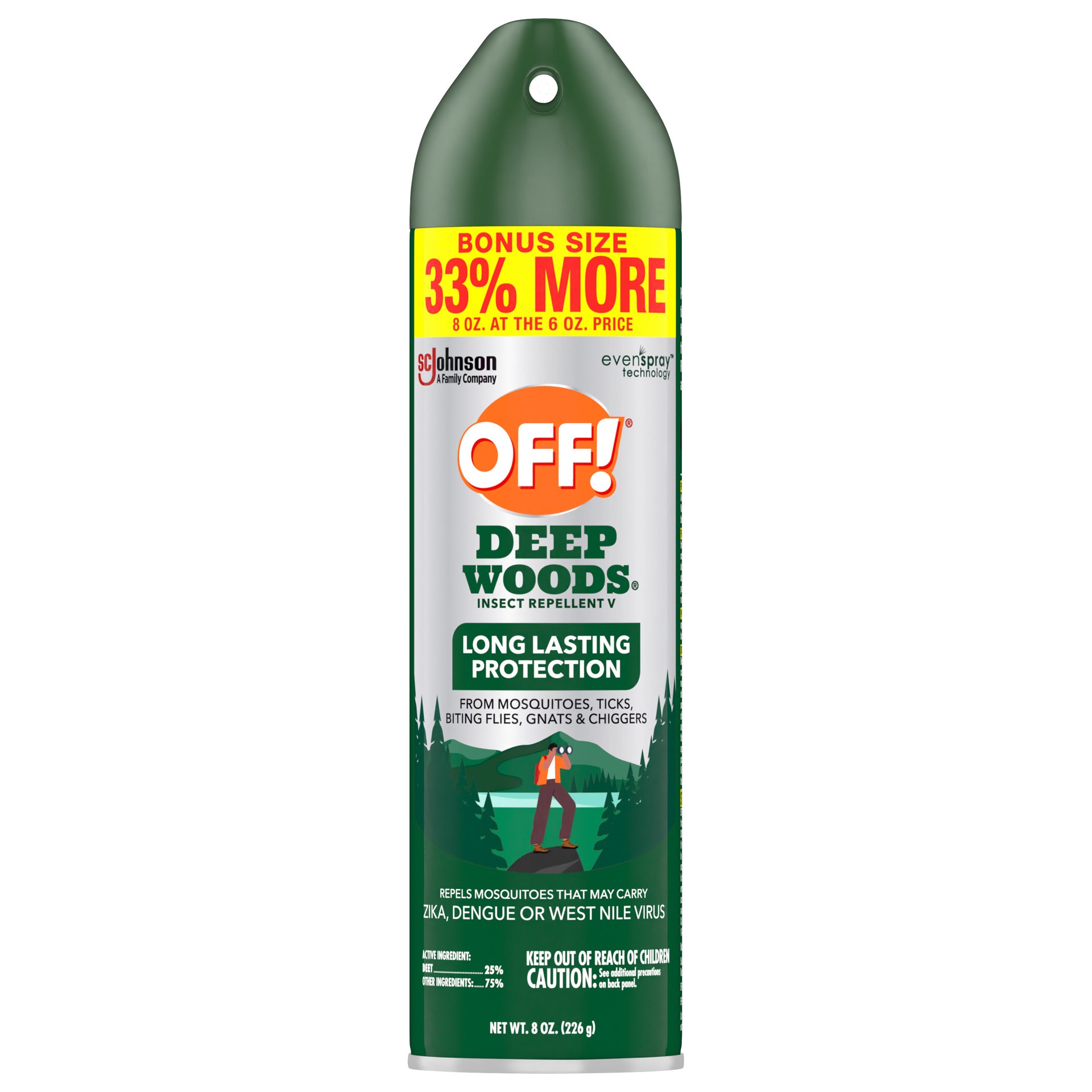 slide 1 of 5, OFF! Deep Woods Insect Repellent V, Outdoor Bug Spray, 8 oz, 8 oz