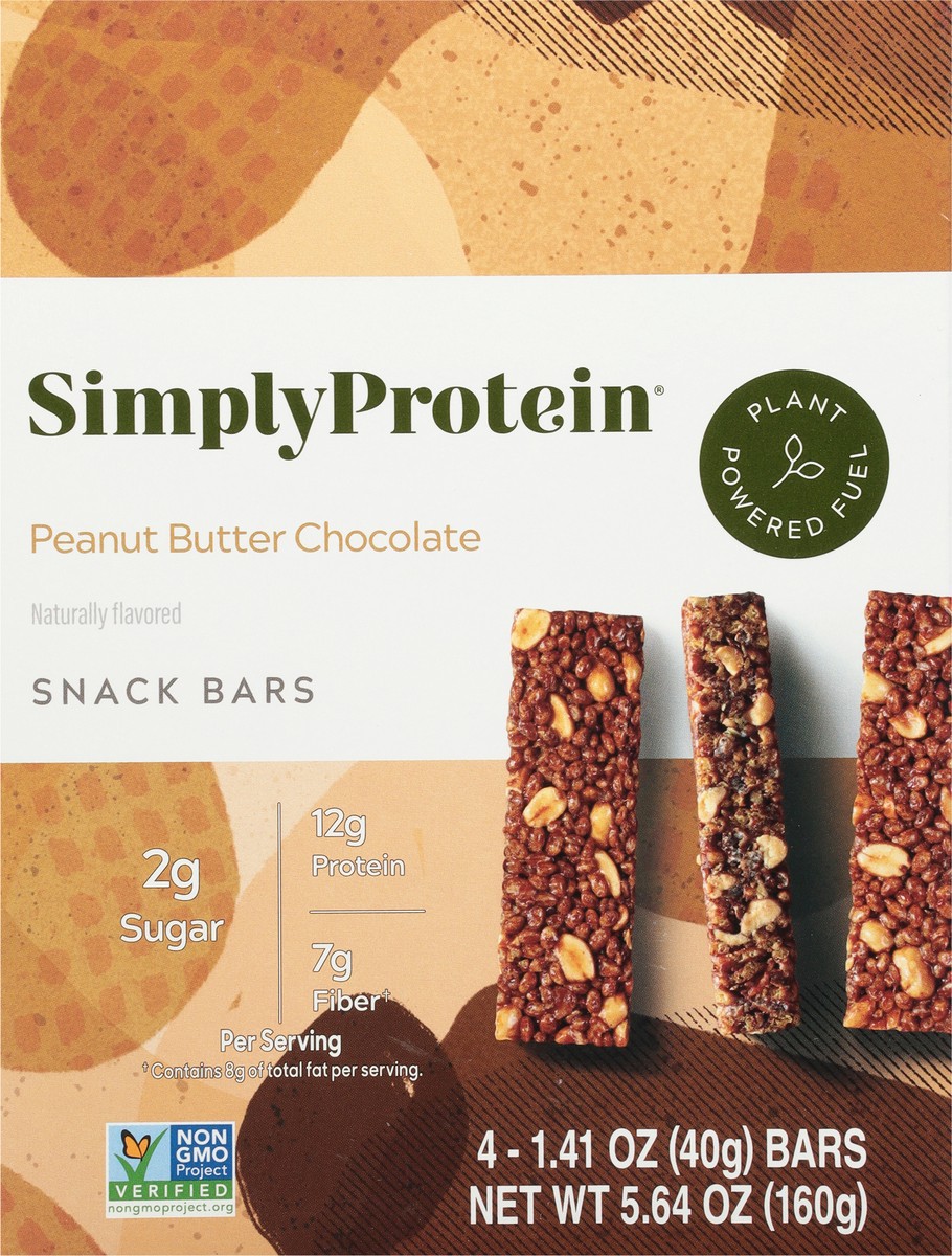 slide 10 of 14, SimplyProtein Crispy Peanut Butter Chocolate Flavored Snack Bars 4 - 1.41 oz Bars, 4 ct