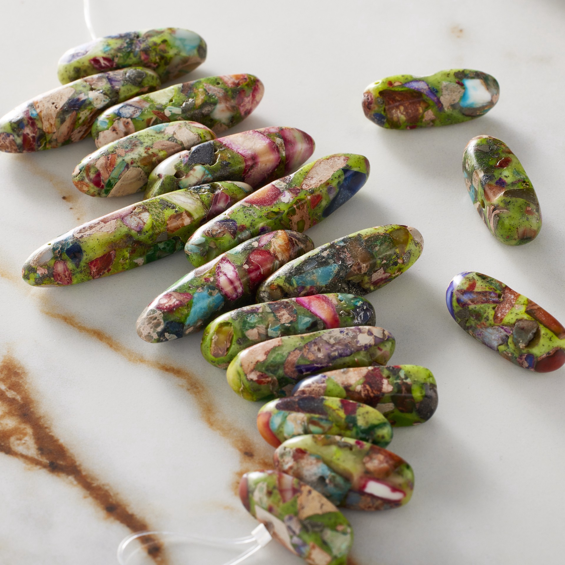 slide 3 of 3, Multicolor Composite Stone Beads, 20mm By Bead Landing, 20 mm