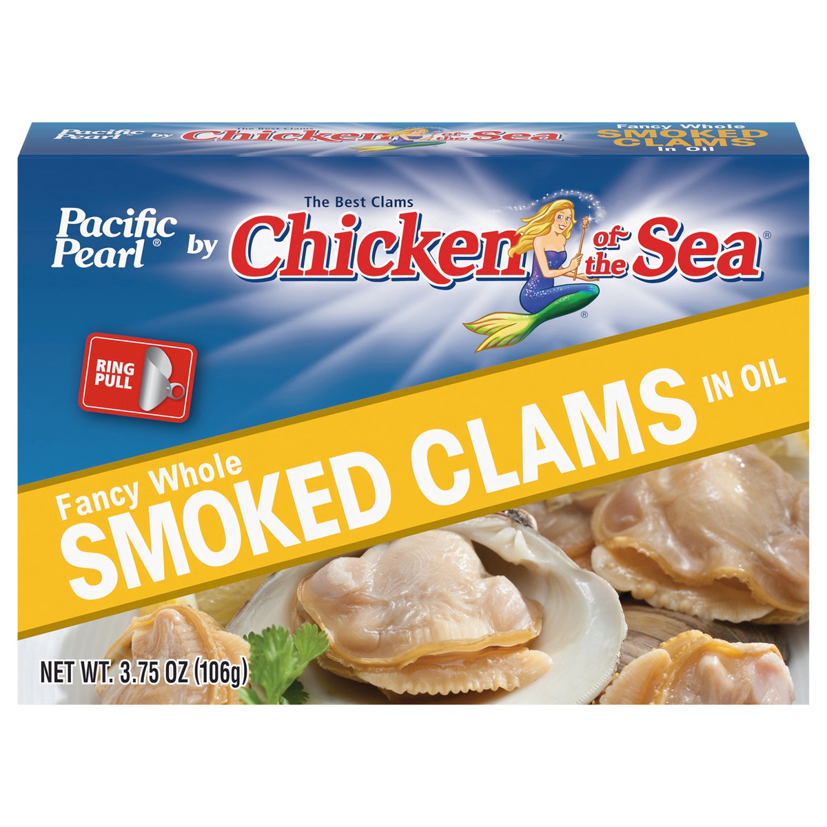 slide 2 of 10, Chicken of the Sea Pacific Pearl Fancy Whole Smoked Clams in Oil 3.75 oz, 3.75 oz