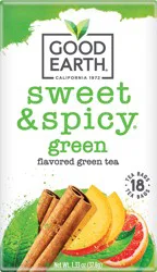 Good Earth Sweet & Spicy Orgc Tea Green- 18 ct