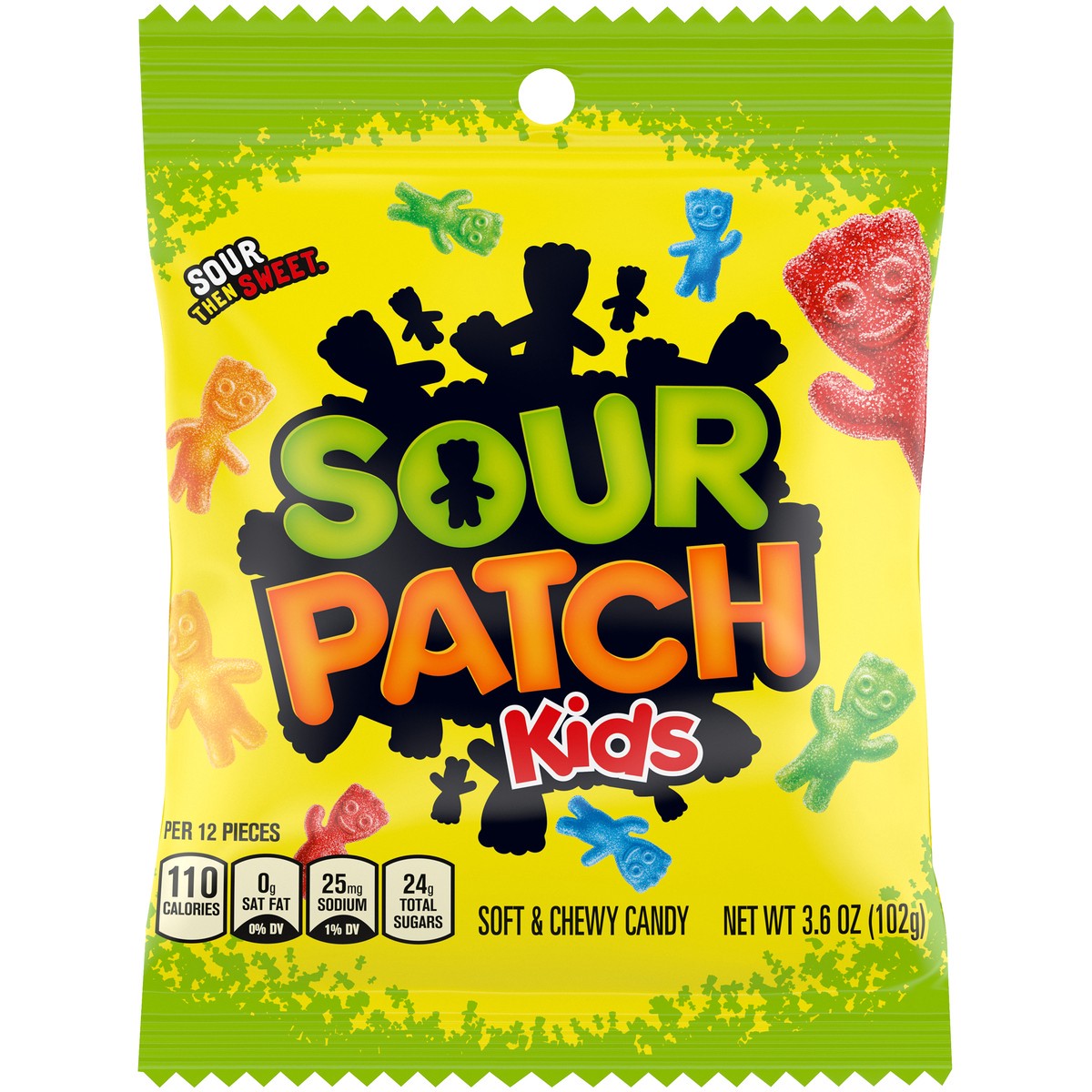 slide 3 of 9, SOUR PATCH KIDS Soft & Chewy Candy, 3.6 oz, 4 oz