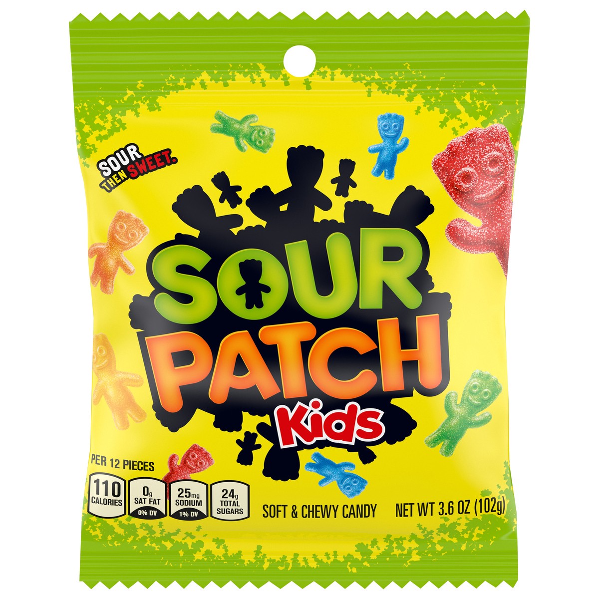 slide 1 of 9, SOUR PATCH KIDS Soft & Chewy Candy, 3.6 oz, 4 oz