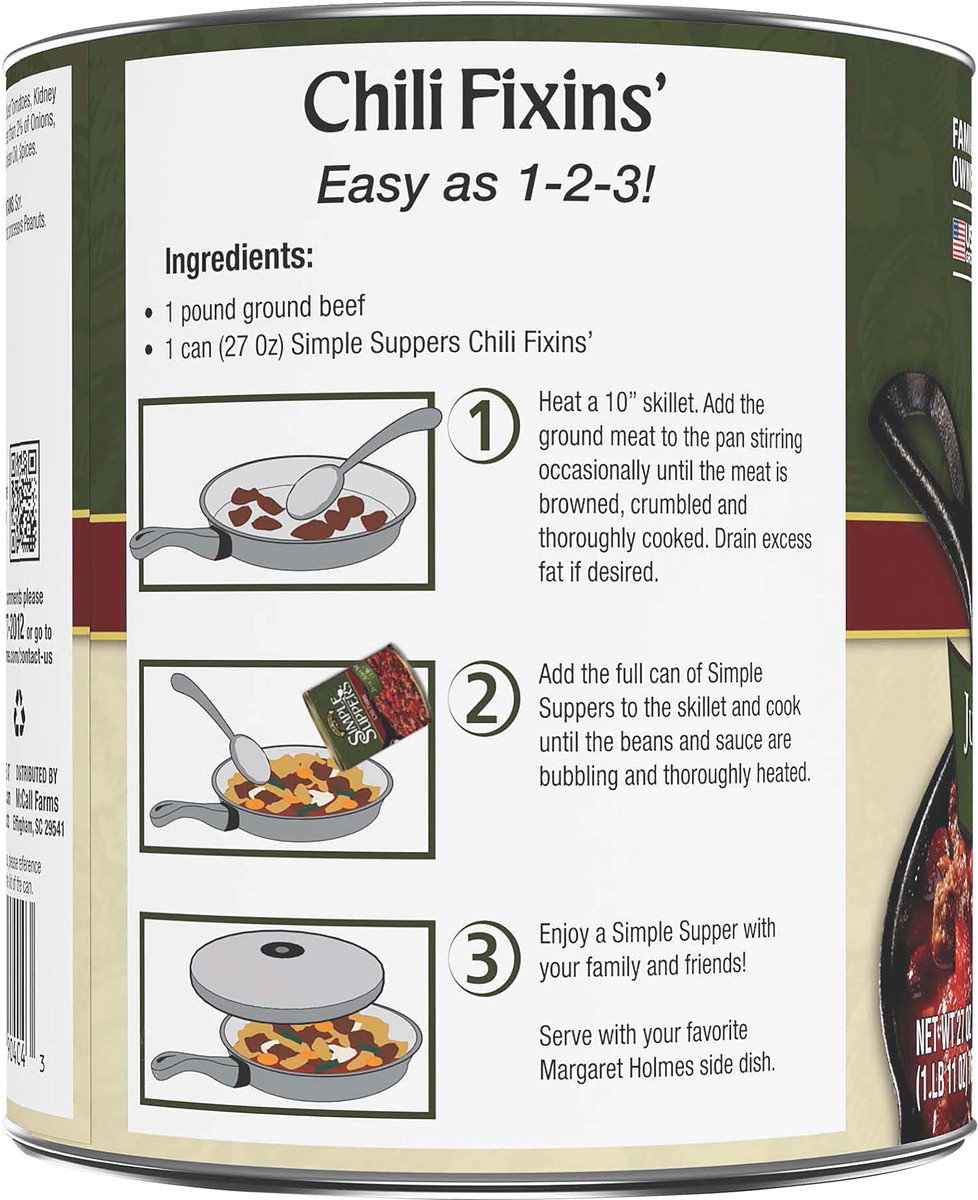 slide 10 of 10, Margaret Holmes Simple Suppers Chili Fixins' 27 oz, 27 oz